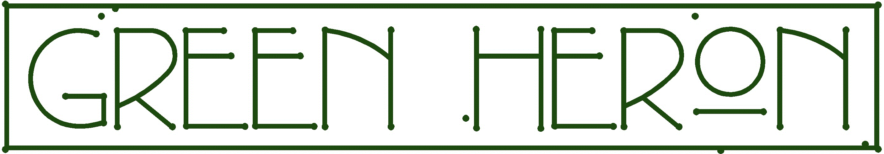 A minimalistic green line drawing on a white background.